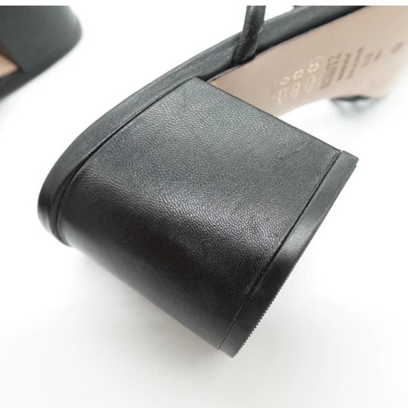 SCHUTZ Princey Strappy Sandal Womens 9.5 Black Knotted Block Heel Slide Slip On - Picture 7 of 11